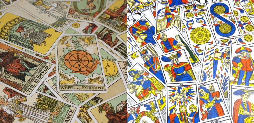 Quelles diff&eacute;rences entre le tarot Raider Waite Smith et le tarot de Marseille ? Lequel choisir pour d&eacute;buter ?