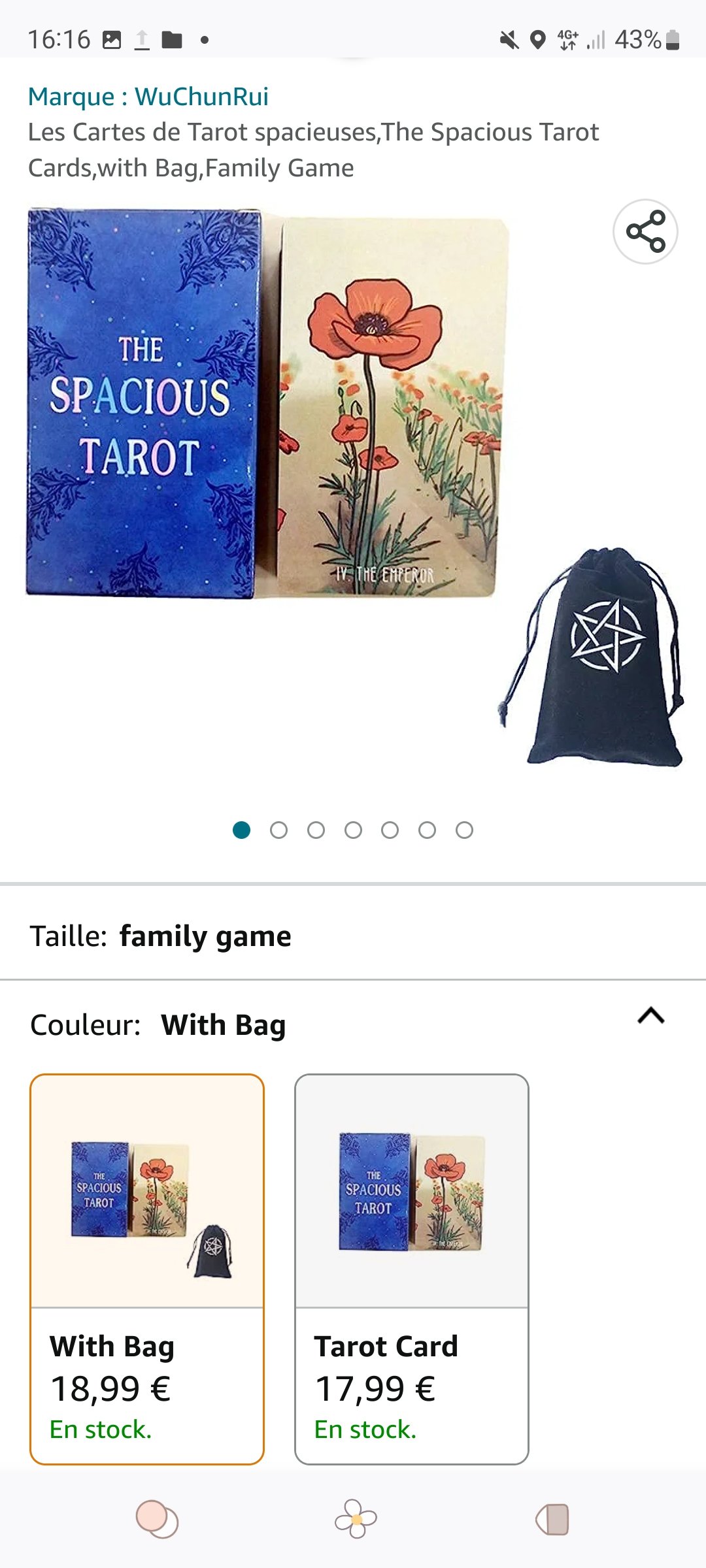 The Spacious Tarot contrefaçons amazon